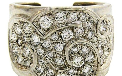 Vintage Marina B Ring Diamond 18k Gold Band Estate Jewelry