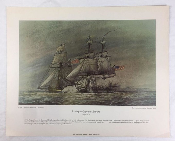 Vintage Naval History Poster