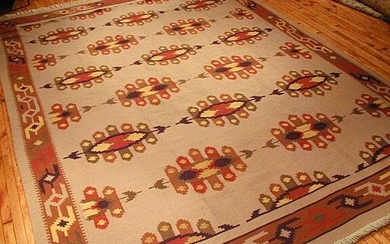 Vintage Swedish Kilim Carpet 9'7'' X 13'2'', Item #