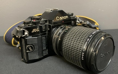 Vtg Canon Japan A-1 35 Mm Camera, Zoom Lens