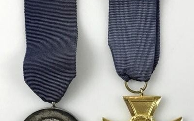 WW2 German Polizei Long Service Medals, (2pc)
