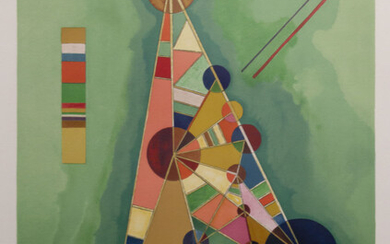 Wassily Kandinsky (Russian, 1866-1944) - Bunt im Dreieck, Lithograph in Colors.