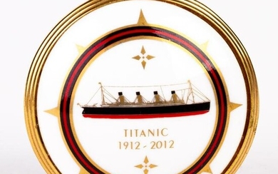 William Edwards Titanic 24KT Gold Porcelain Pillbox