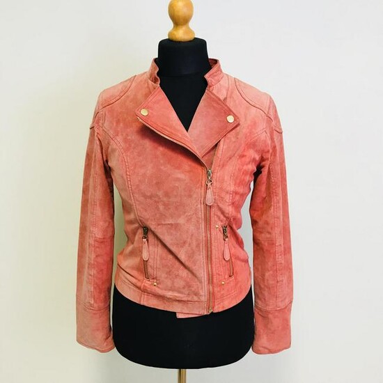Women's Rino & Pelle Pink Suede Leather Jacket