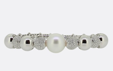 Yoko South Sea Pearl and Diamond Bracelet