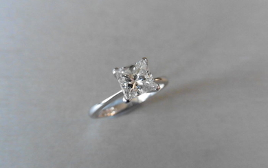 0.98ct diamond solitaire ring with a princess cut...