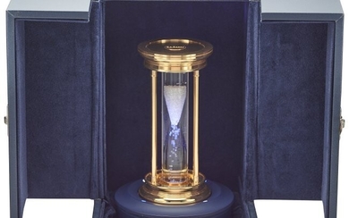 10023: De Beers Diamond, Gold Plated Brass Hour Glass