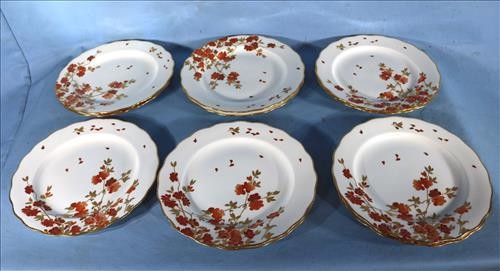 11 Tiffany's Brown Field's China plates