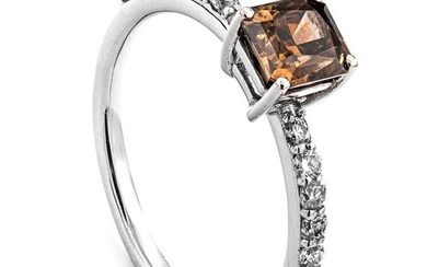 1.29 tcw VS1 Diamond Ring - 14 kt. White gold - Ring - 1.01 ct Diamond - 0.28 ct Diamonds - No Reserve Price
