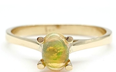 14 kt. Gold - Ring - 0.50 ct Opal