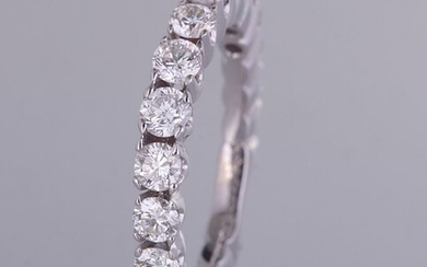 14 kt. White gold - Ring - 1.25 ct Diamond