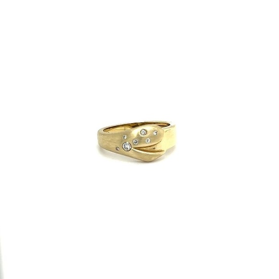 14 kt. Yellow gold - Ring - 0.12 ct Diamond