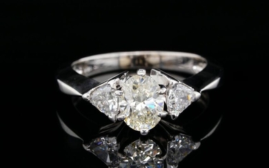1.40ctw VS2-SI1/G-K Diamond 18K White Gold Ring