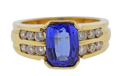 14K Gold Diamond Tanzanite Ring