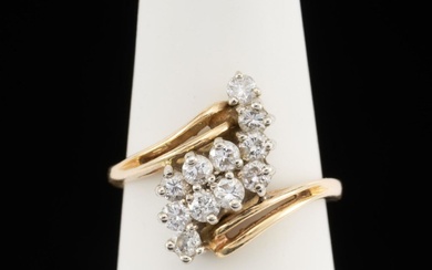 14K Gold and Diamond Cocktail Ring