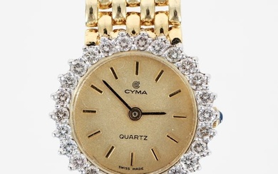 14K Ladies Cyma Quartz Diamond Wristwatch