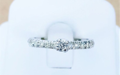 18 kt. White gold - Ring - 0.12 ct Diamond - Diamonds