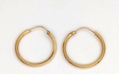 18 kt yellow gold 750 carat hoop earrings for women
