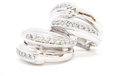 18 kts. White gold - Earrings Diamond