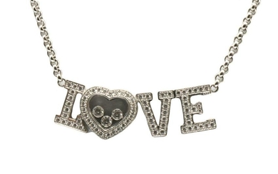 18Kt WG Chopard "Love" Diamond Necklace