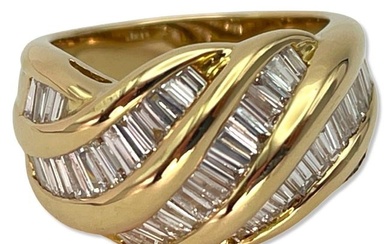 18kt YG & Approx 1.50ct Baguette Cut Diamond Ring