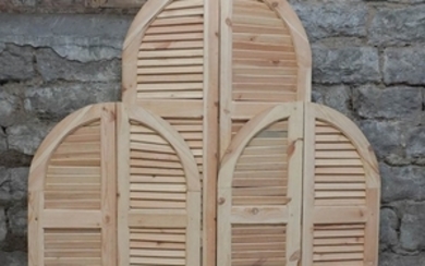 Three Sets Arched Top Shutters