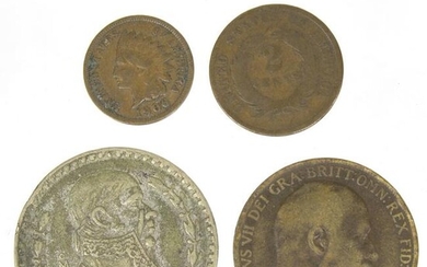 1905-1906 Indian Head Pennies, 1864 2 cent, British