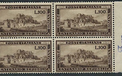 1949, Repubblica Italiana, “Centenario della Repubblica Romana”