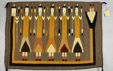 1990 Angie Carroll Yei Navajo Figural Textile