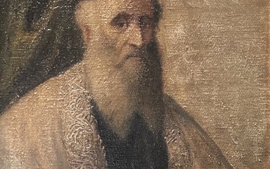 19th Century Portrait Of A Rabbi, Signed