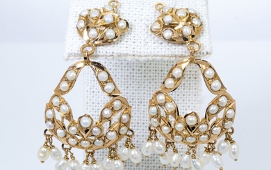 22 kt. Gold - Earrings Pearl - 78 pct.