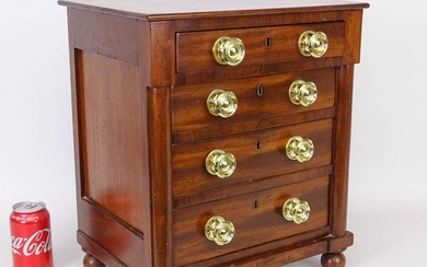 19th c. Miniature Chest Of Drawers