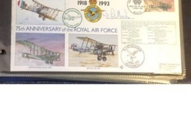 75th Ann RAF VIP signed collection. Complete set of the 30 covers in an Album. Covers are all flown by the RAF and commemorate......