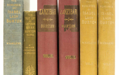 Africa.- Burton (Sir Richard Francis) Zanzibar; City, Island, and Coast, 2 vol., first edition, first issue, 1872 § Wilkins (W. H.) The Romance of Isabel Lady Burton, 2 vol., 1897; and others (6)