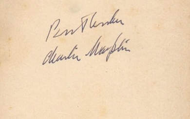 CHAPLIN CHARLES: (1889-1977) English Film Comedian, Academy Award winner. Signed book, a paperback e...