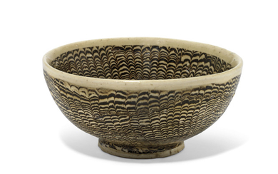 A CIZHOU MARBLED STONEWARE BOWL, NORTHERN SONG DYNASTY, 11TH-12TH CENTURY