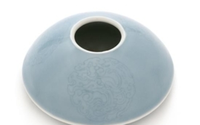 A Claire-de-Lune Glazed Porcelain Water Coupe