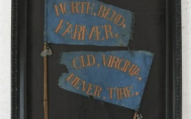 Pair of Harrison & Tyler 1840 Campaign Pennants