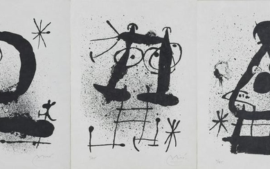 JOAN MIRO, (Spanish, 1892-1983), Hai-Ku Series: Three