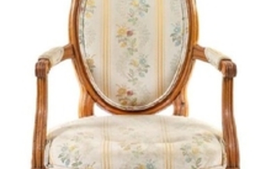 * A Louis XVI Beech Fauteuil Height 36 inches.