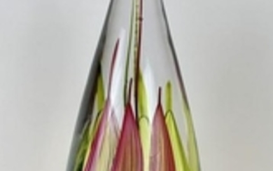 Modernist Swedish Art Glass Tear Drop Form Sculpture.
