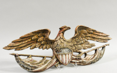 Molded and Painted Composite Spreadwing Eagle Plaque