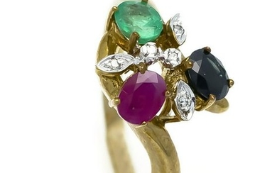 Multicolour diamond ring
