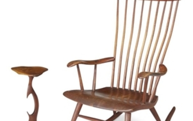 ROBERT WHITLEY (AMERICAN B. 1924) ROCKING CHAIR AND SIDE...