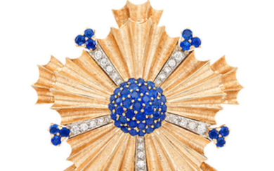 Rose Gold, Sapphire and Diamond Clip-Brooch, Tiffany & Co.
