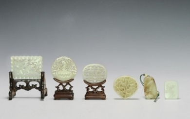 Set of 6 Chinese Jades, Ming - Qing Dynasty