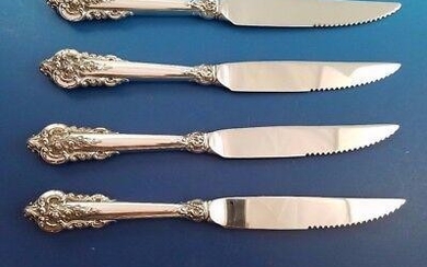 Set of 4 Grande Baroque Sterling Steak Knives