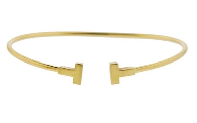 Tiffany & Co T Wire 18k Gold Bracelet