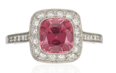 TIFFANY & CO. 'LEGACY' SPINEL AND DIAMOND RING