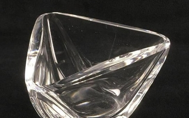 Triangular Art Glass Dish